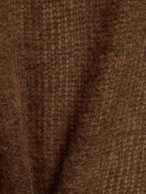 Sweter wełniany Nanushka brązowy