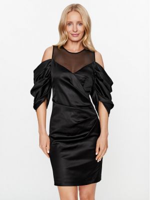 Коктейлна рокля slim Karl Lagerfeld черно