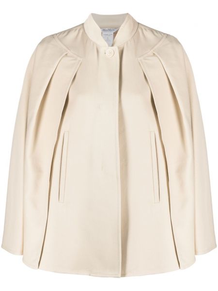 Plisovaná bavlnená bunda Max Mara biela