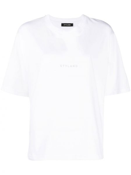 T-shirt aus baumwoll Styland weiß
