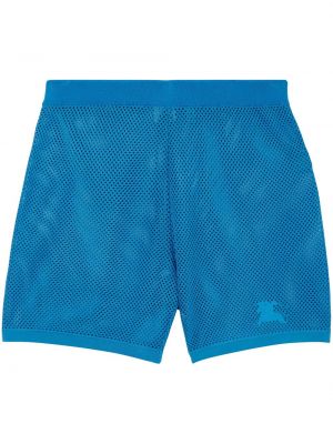 Shorts à imprimé en mesh Burberry bleu