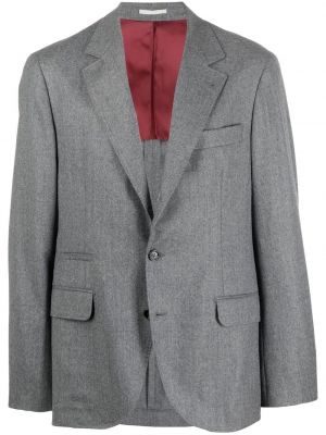 Ull lang blazer Brunello Cucinelli grå