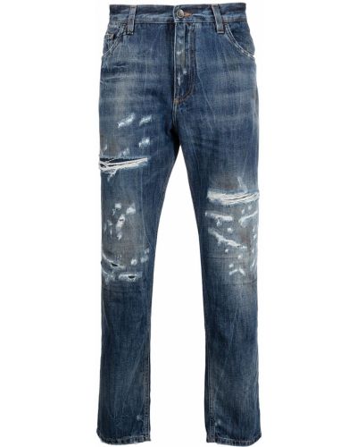 Rippet jeans med normal passform Dolce & Gabbana blå