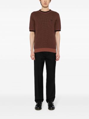 Pull brodé en tricot Fred Perry