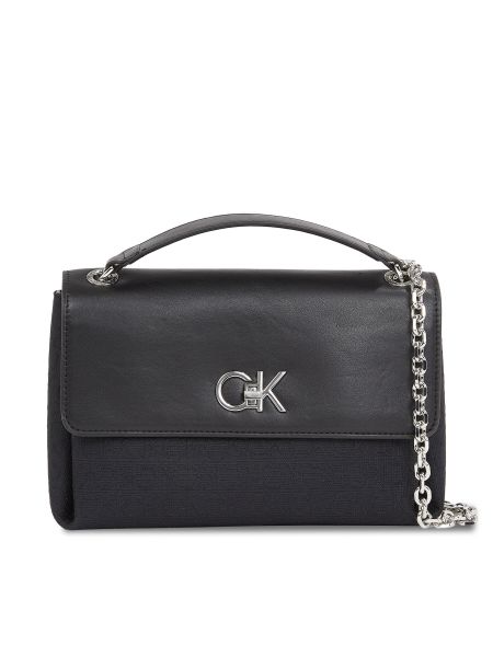 Jacquard torbica Calvin Klein crna