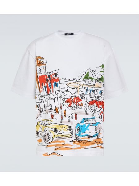 Bomull t-shirt Jacquemus vit