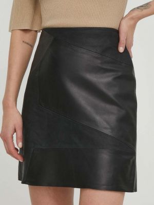 Kožená sukně Bruuns Bazaar černé