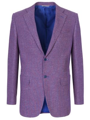 Шерстяной пиджак Canali фиолетовый