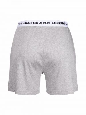 Pantalones cortos con bordado Karl Lagerfeld gris