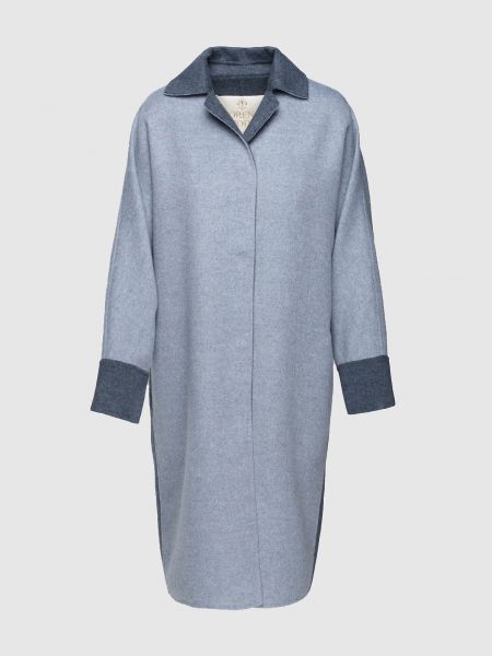 Шерстяное пальто Florence Mode синее