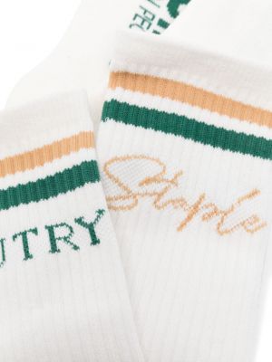 Socken mit stickerei aus baumwoll Autry weiß