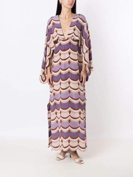 Kleid mit print Adriana Degreas lila