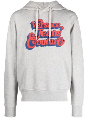 Kapučdžemperis Versace Jeans Couture pelēks