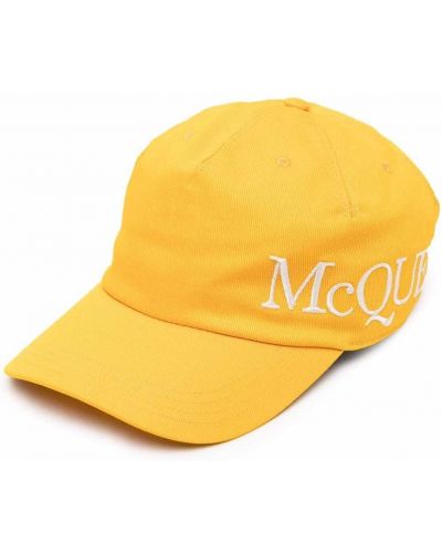 Gorra con bordado Alexander Mcqueen amarillo