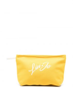 Памучни чанта с принт Liu Jo жълто