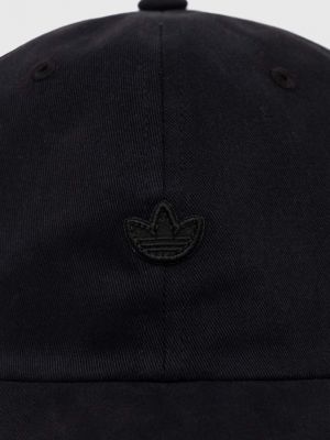 Czapka z daszkiem bawełniana Adidas Originals czarna