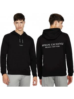 Bluza z kapturem Armani Exchange czarna