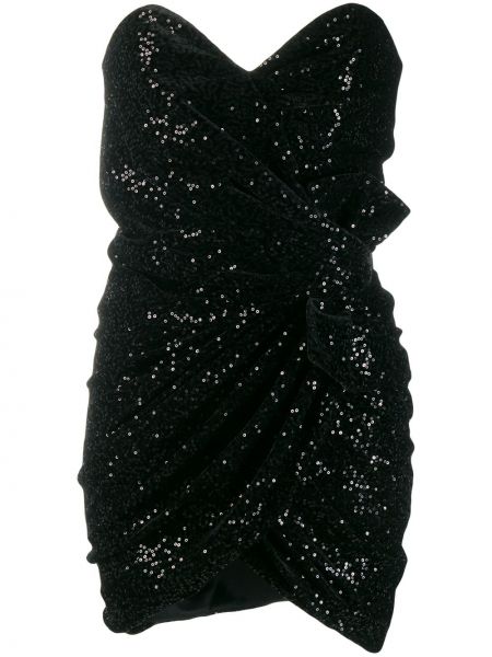 Mini vestido con lentejuelas Saint Laurent negro