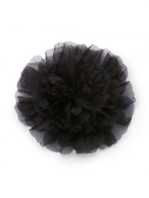 Hodvábna brošňa Nina Ricci čierna