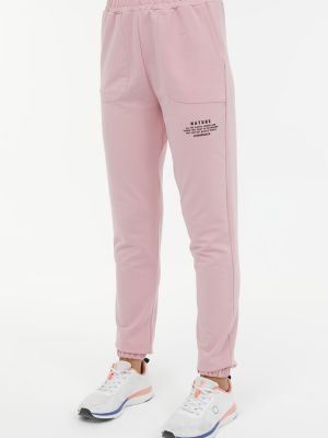 Spodnie sportowe slim fit Lumberjack różowe
