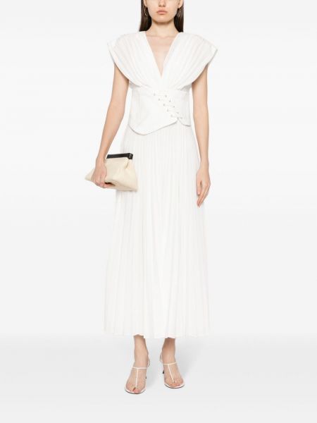 Kleid mit plisseefalten Acler weiß