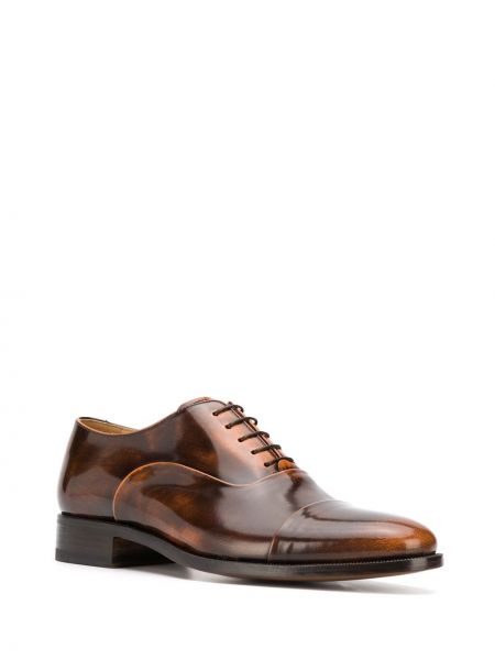 Nėriniuotos oksfordo batai su raišteliais Scarosso ruda