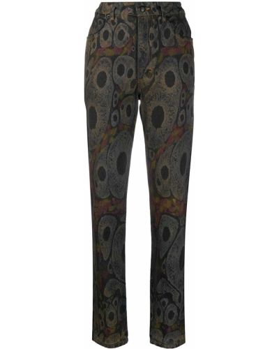 Pantalones rectos con estampado abstracto Eckhaus Latta