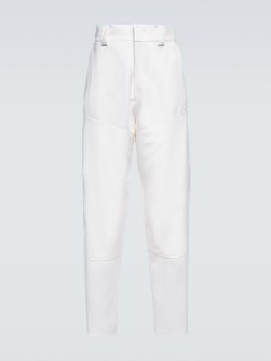 Vilnonės „cargo“ stiliaus kelnės Zegna balta