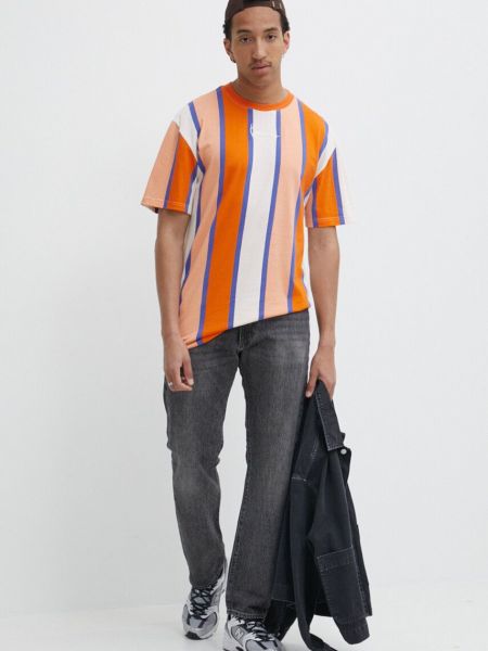 Koszulka bawełniana Karl Kani pomarańczowa