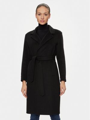 Vlnený priliehavý kabát Liu Jo čierna