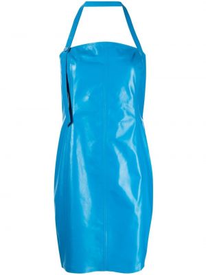 Kožna mini haljina Drome plava