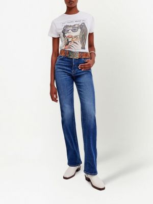 Straight fit džíny s vysokým pasem relaxed fit Re/done modré