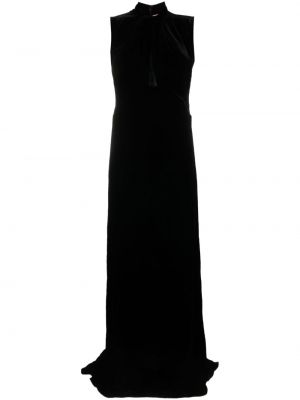 Sametové večerní šaty bez rukávů Nº21 černé