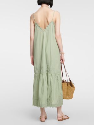 Pamučna midi haljina Juliet Dunn zelena
