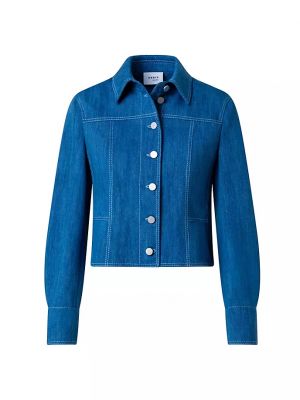 Синяя джинсовая куртка Akris Punto