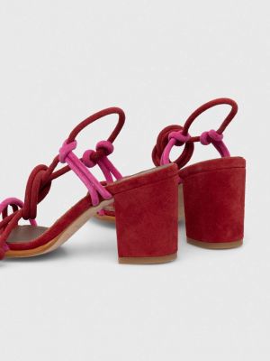 Semišové sandály Alohas červené
