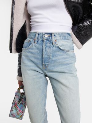 High waist skinny jeans ausgestellt Re/done blau