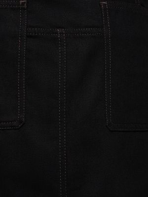Bavlnená midi sukňa Lemaire čierna