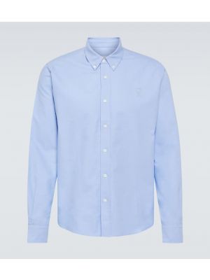 Medvilninė marškiniai Ami Paris mėlyna