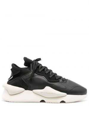 Δερμάτινα sneakers chunky Y-3 μαύρο