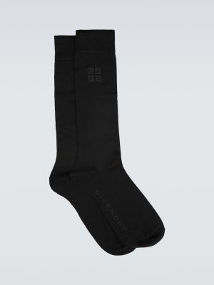 Černé hedvábné ponožky Givenchy