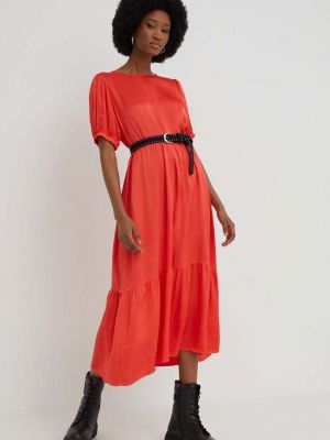 Midi ruha Answear Lab - piros