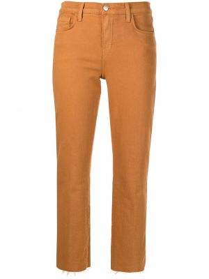 Høy midje stretch jeans L'agence oransje