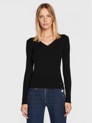 Пуловер slim Fracomina черно