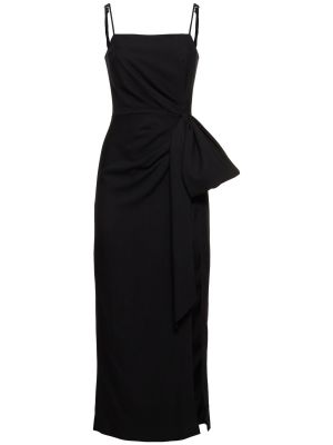 Μίντι φόρεμα με φιόγκο από βισκόζη Msgm μαύρο