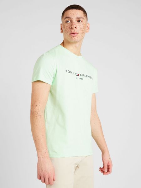 Marškinėliai slim fit Tommy Hilfiger žalia