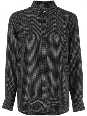 Camisa con lunares Saint Laurent negro
