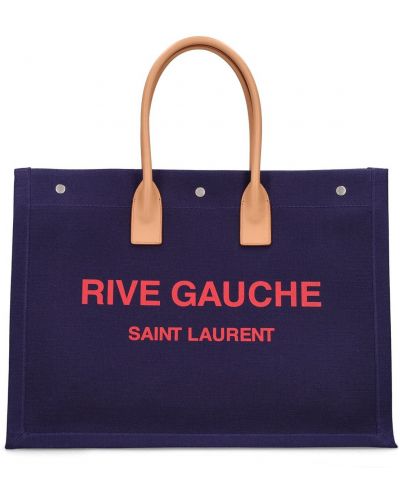 Geantă shopper Saint Laurent albastru