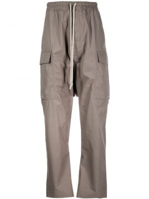 Medvilninės „cargo“ stiliaus kelnės Rick Owens pilka