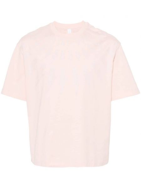 Bavlněné tričko s potiskem Neil Barrett růžové